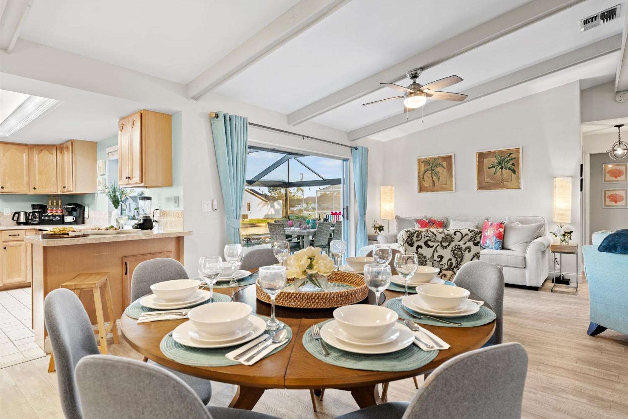 Serenity Waterfront Villa With King Suite, Private Pool, Great Lanai Enclosure And Long Water Views Cape Coral Bagian luar foto